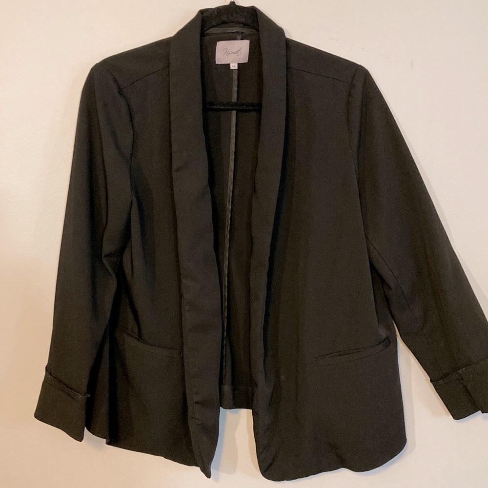 KISMET BLAZER black with 3/4 sleeves, relaxed fit